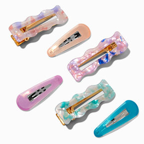 Marble Wavy Hair Clips - 6 Pack,