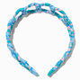 Blue &amp; Pink Wrapped Fabric-Covered Headband,