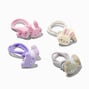 Claire&#39;s Club Polyresin Glitter Critter Hair Ties - 4 Pack,