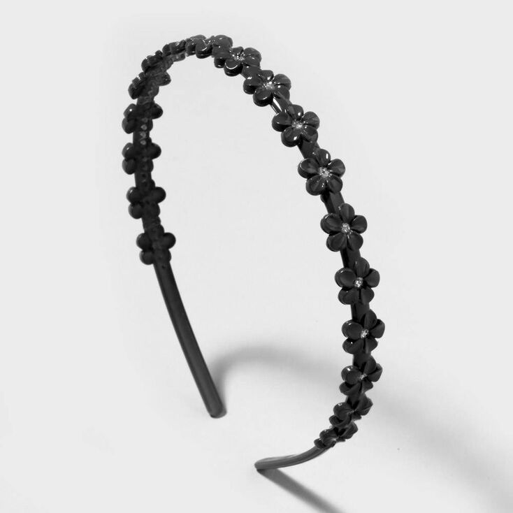 Flower Headband - Black,