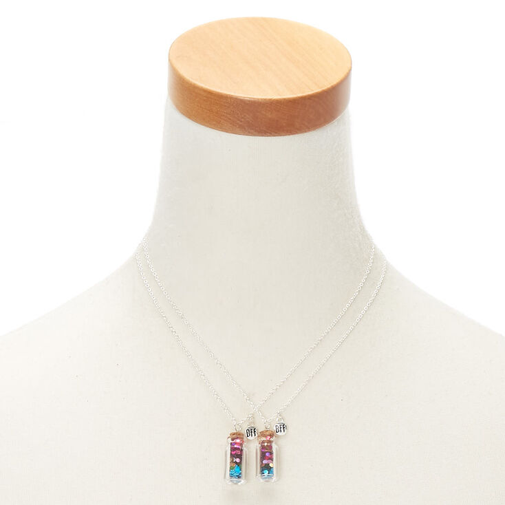 Best Friends Rainbow Bottle Pendant Necklaces - 2 Pack,