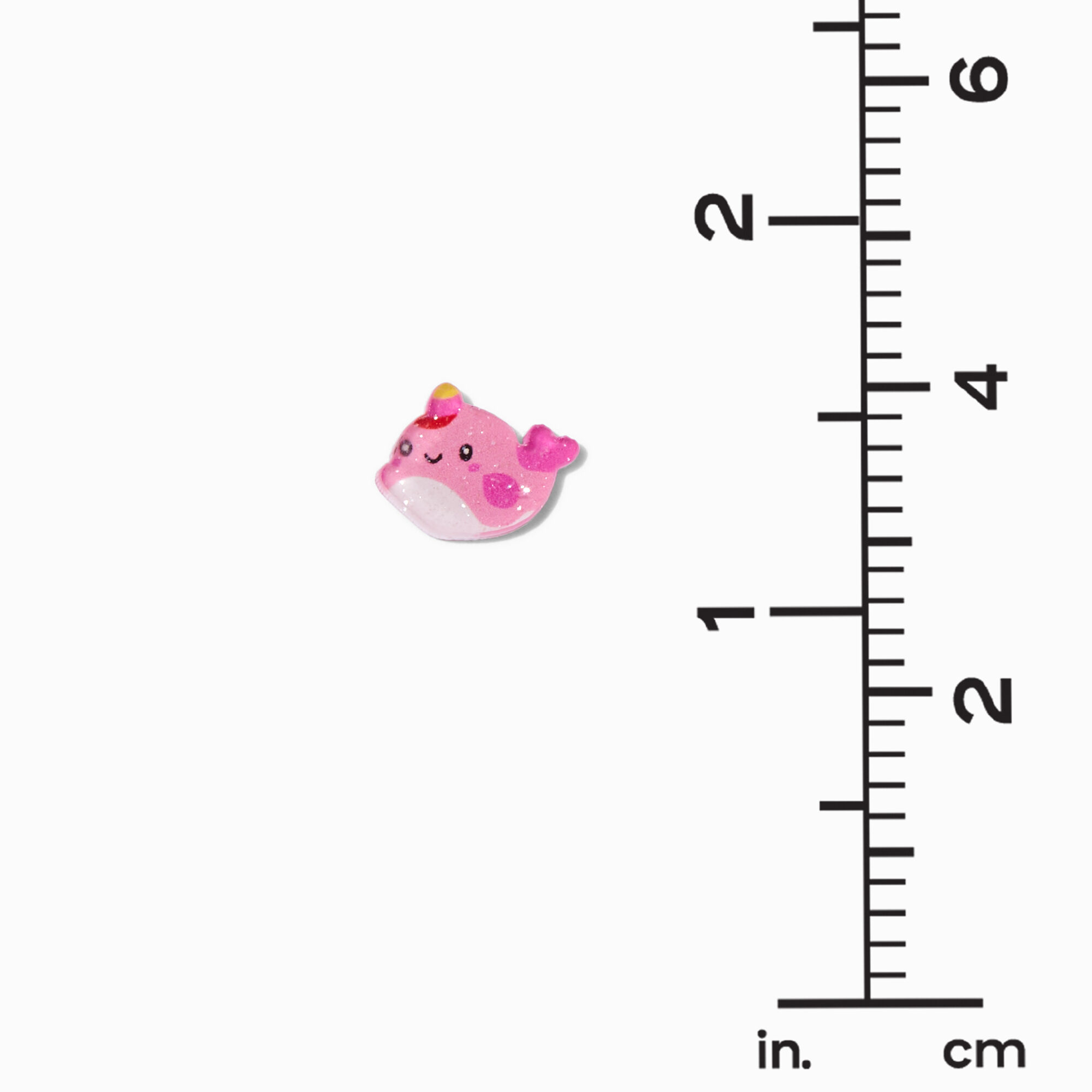 Pink Narwhal Stud Earrings Claire s US