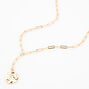 Gold Hammered Coin Pendant Chain Necklace,