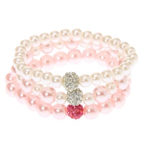 Claire&#39;s Club Pearl Stretch Bracelets - 3 Pack,