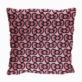 Hello Kitty&reg; Pink Bows Jacquard Pillow &#40;ds&#41;,