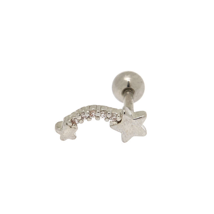 Silver 16G Meteor Shower Cartilage Stud Earring,