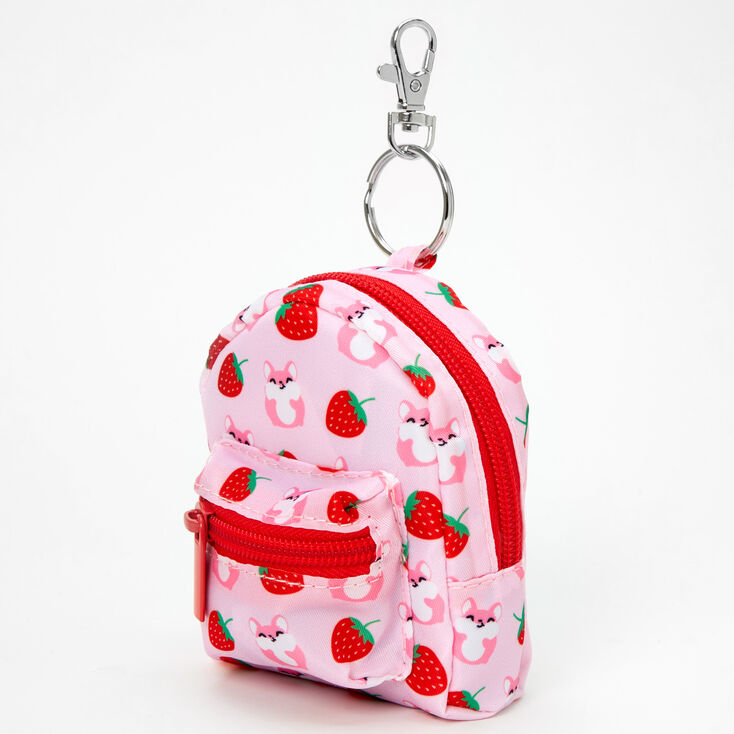 Strawberry Hamster 4&#39;&#39; Backpack Stationery Set - Pink,