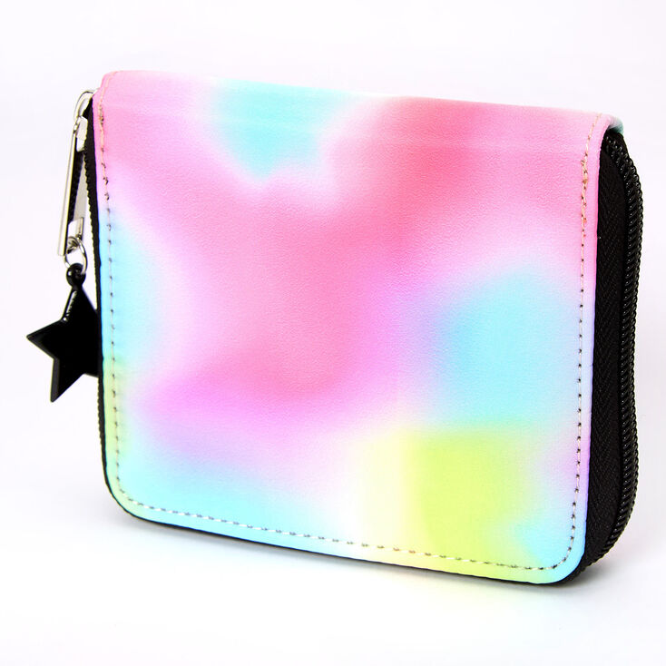 Rainbow Tie Dye Mini Zip Wallet,
