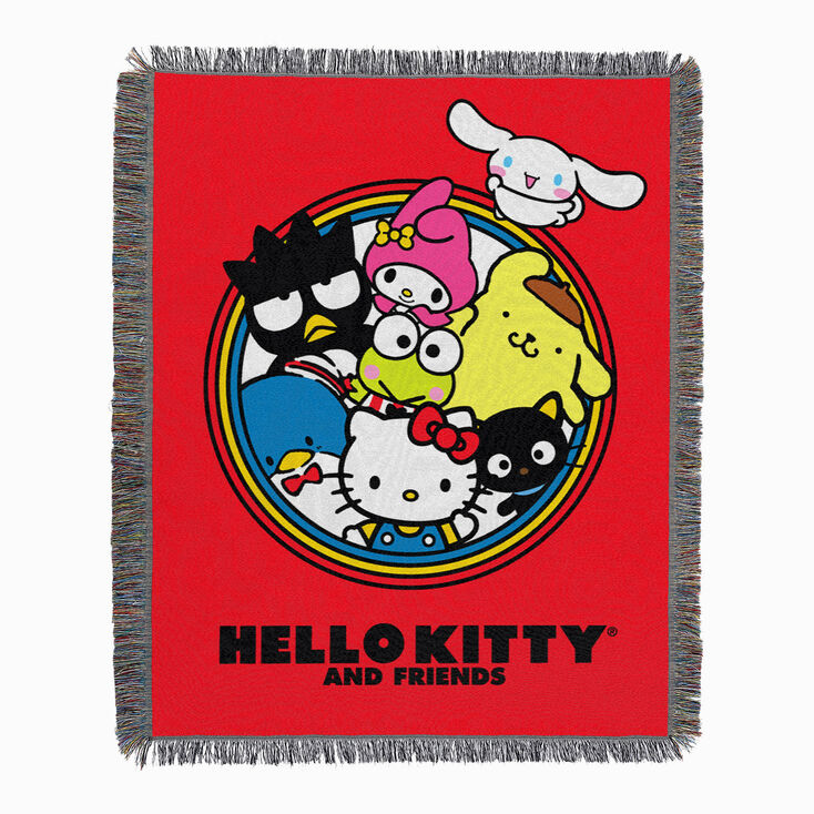 Hello Kitty&reg; And Friends Circle of Fun Woven Tapestry Throw &#40;ds&#41;,