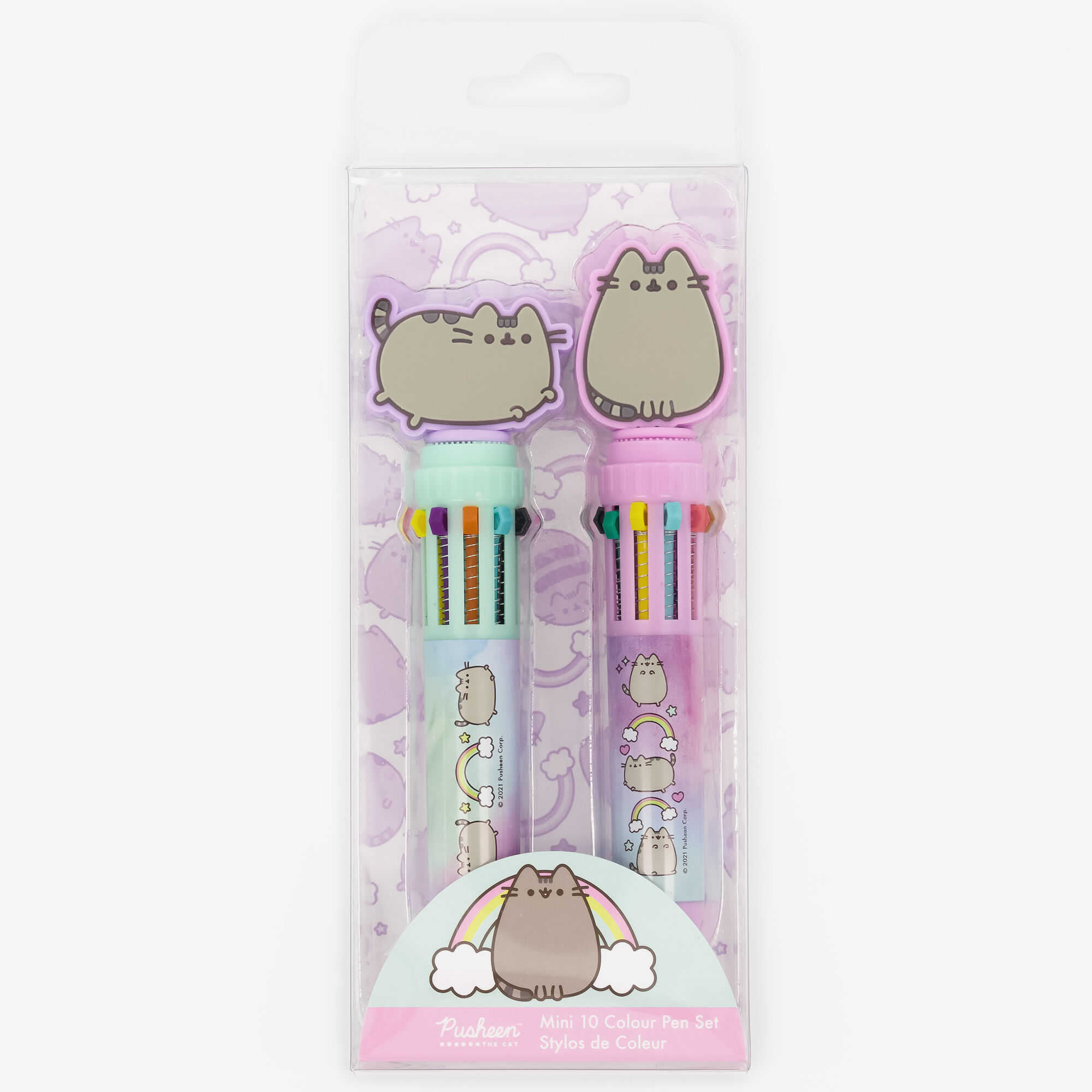 Claire's Mini stylo Pusheen® 10 couleurs desserts sucrés - Lot de 2