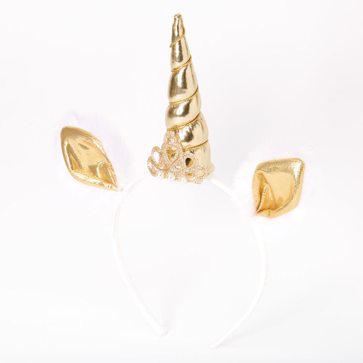 Claire&#39;s Club Princess Unicorn Headband - Gold,