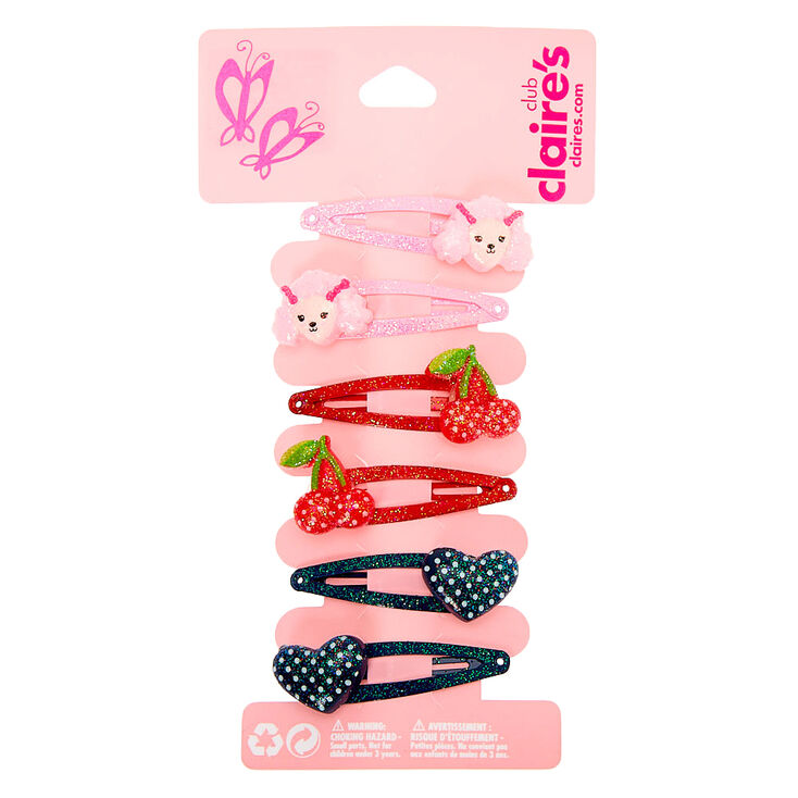 Claire's Barrettes clic clac pailletées Club Claire's - Lot de 6