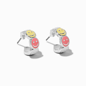 Happy Face Hoop Earrings,