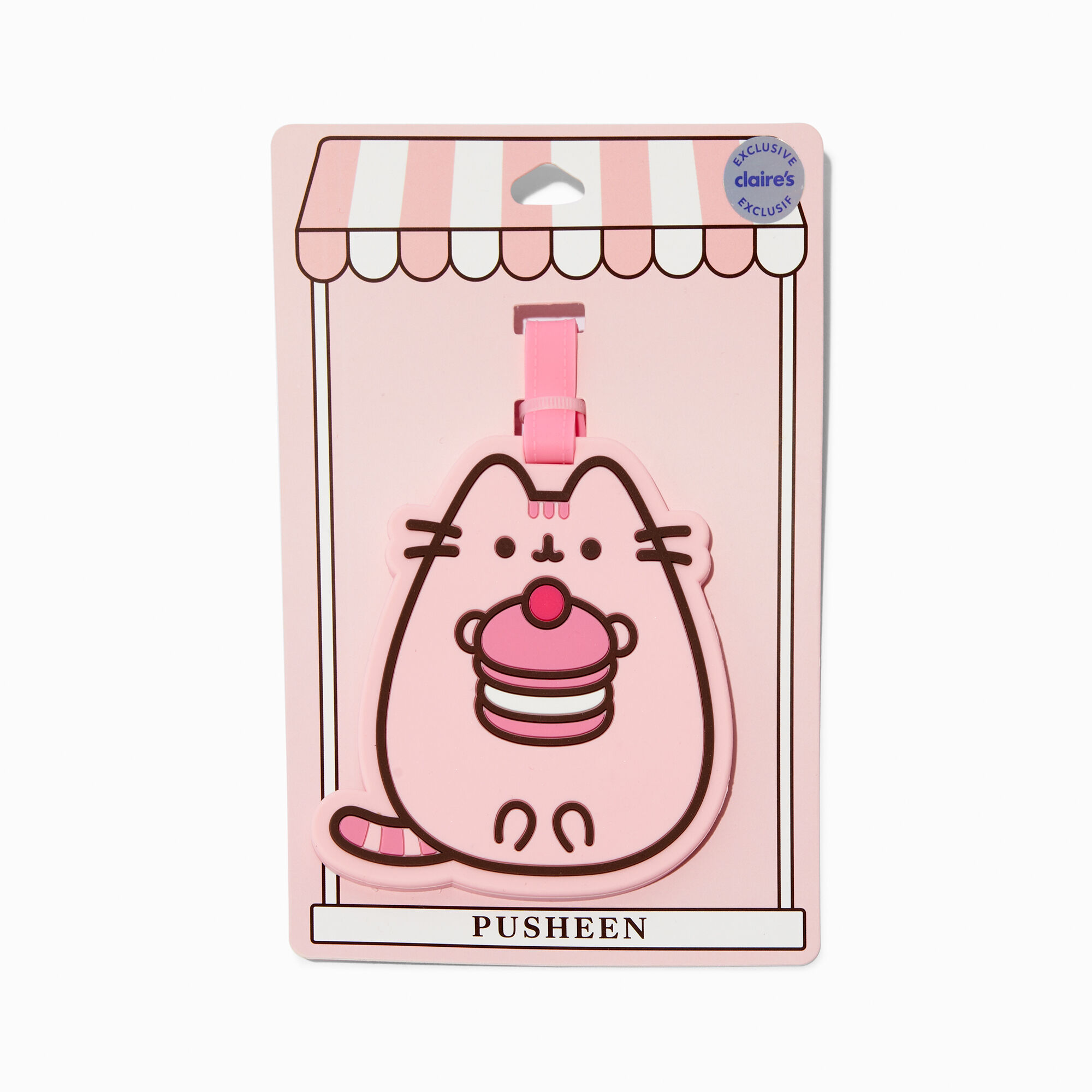 Étiquette à bagage en exclusivité chez Claire’s bonbons Pusheen®,