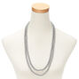 Pearl Long Necklace - Grey,