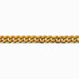 Gold-tone Stainless Steel 6MM Curb Chain Bracelet,