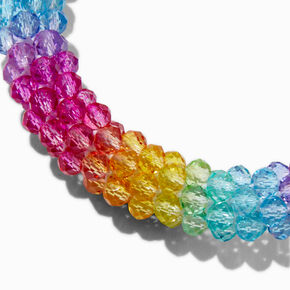 Claire&#39;s Club Rainbow Textured Stretch Bracelet,