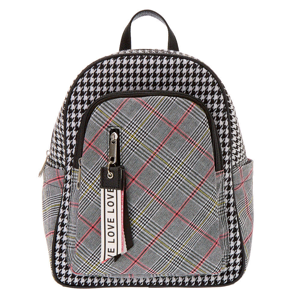 plaid backpack