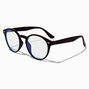 Solar Blue Light Reducing Round Retro Clear Lens Black Frames,
