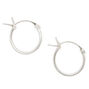 Sterling Silver 10MM Hinge Hoop Earrings,