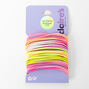 Luxe Elastic Hair Ties - Neon Brights, 30 Pack,
