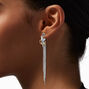 Mixed Metal Starburst Fringe Drop Earrings,