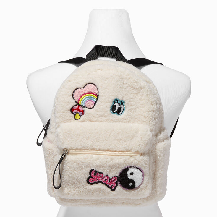 Y2K Patch Furry Mini Backpack,