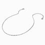 Silver-tone Delicate Pop Top Chain Necklace,