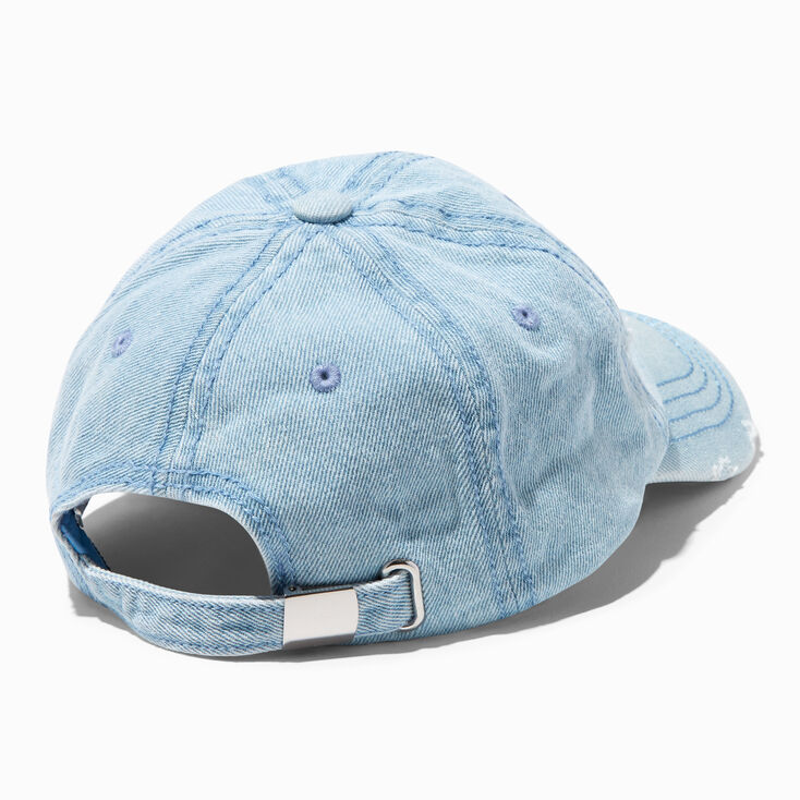 &quot;MINI&quot; Distressed Denim Baseball Cap,