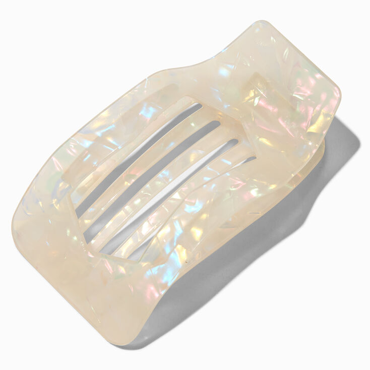 Ivory Marble Yoga Hair Claw,