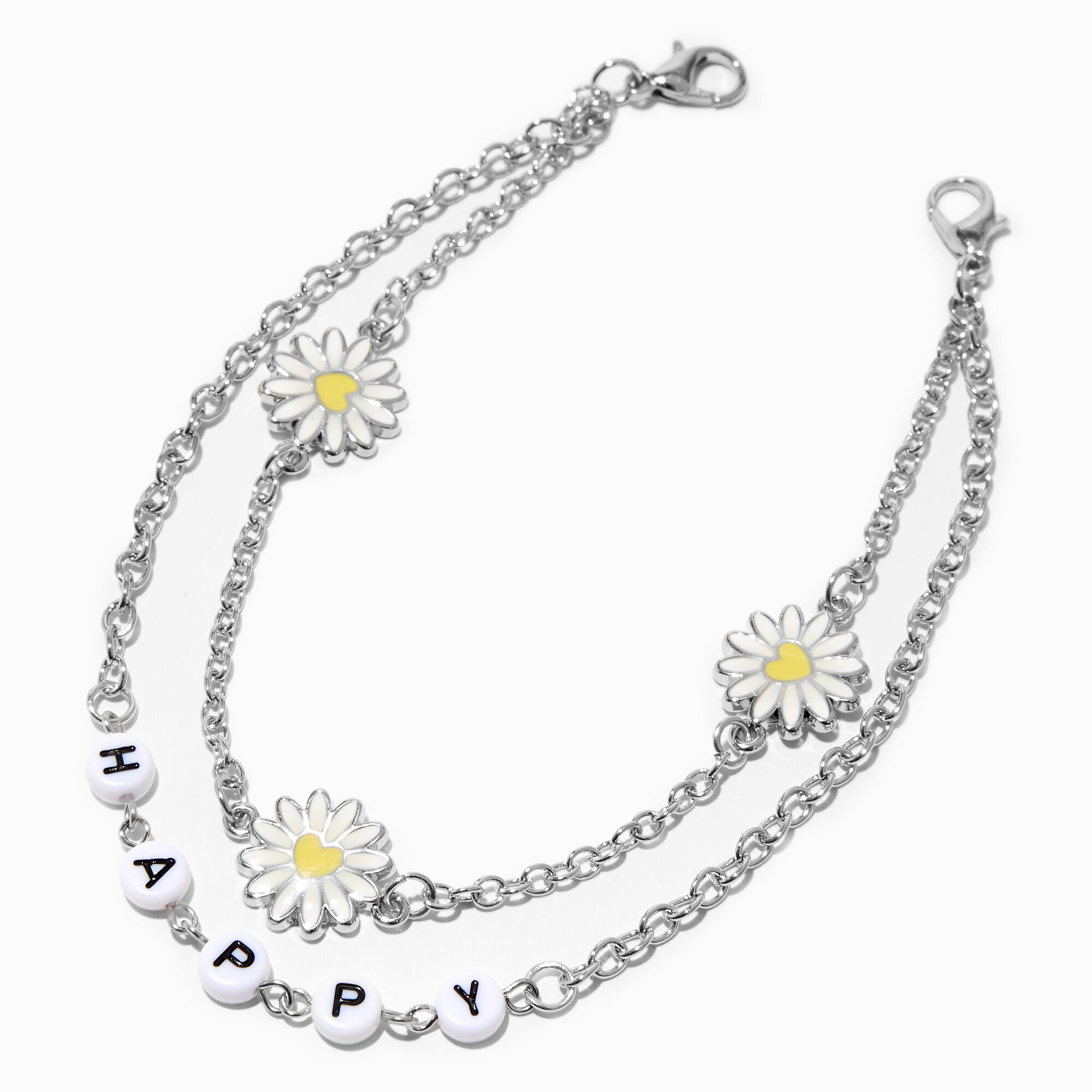 Happy Daisy Silver Shoe Chain,