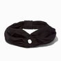 Black Ruched Keyhole Headwrap,