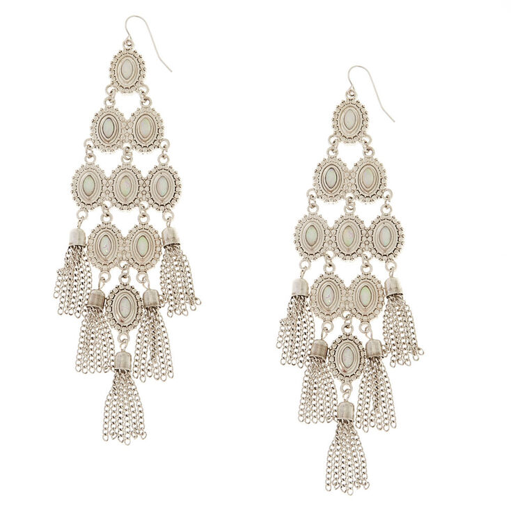 Iridescent Antique Finished Chandelier Earrings Claire S Us Antique Finished Chandelier Earrings