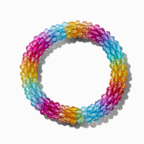 Claire&#39;s Club Rainbow Textured Stretch Bracelet,