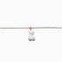 Gold-tone Pearlized Bear Pendant Choker Necklace,
