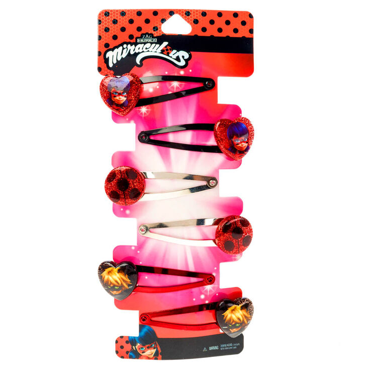 Claire's Barrettes clic clac pailletées Miraculous™ rouges et noires