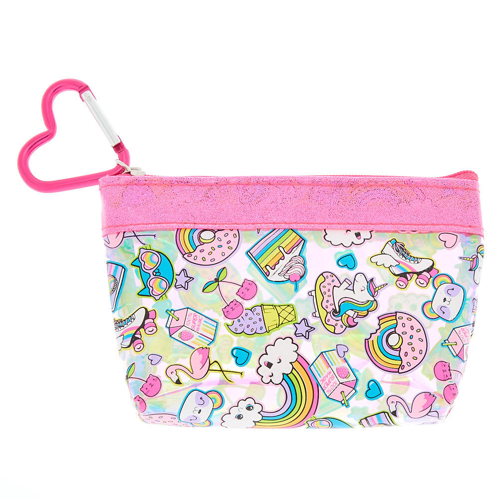 Translucent zippered coin pouch cheap