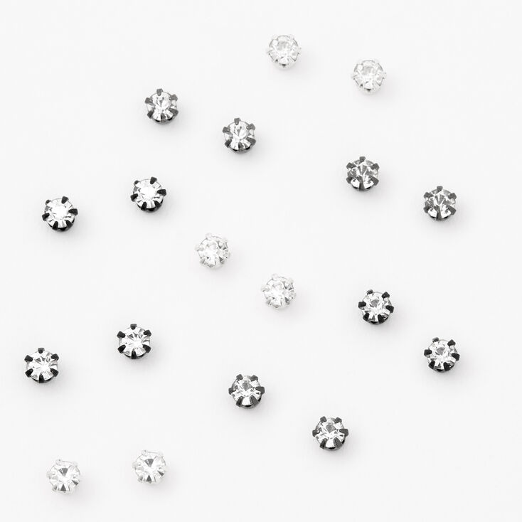 Mixed Metal 6MM Round Magnetic Stud Earrings - 9 Pack,