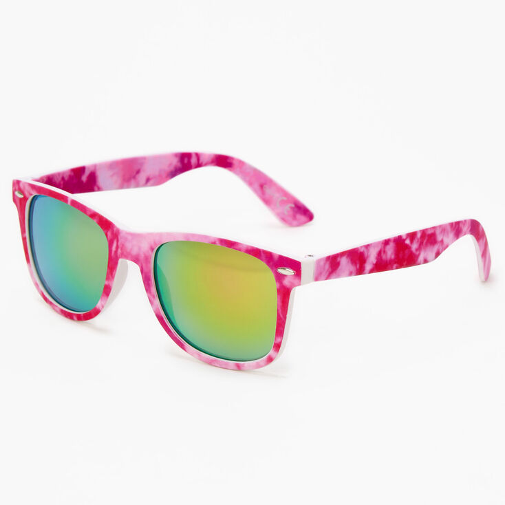 Tie Dye Retro Sunglasses - Pink,