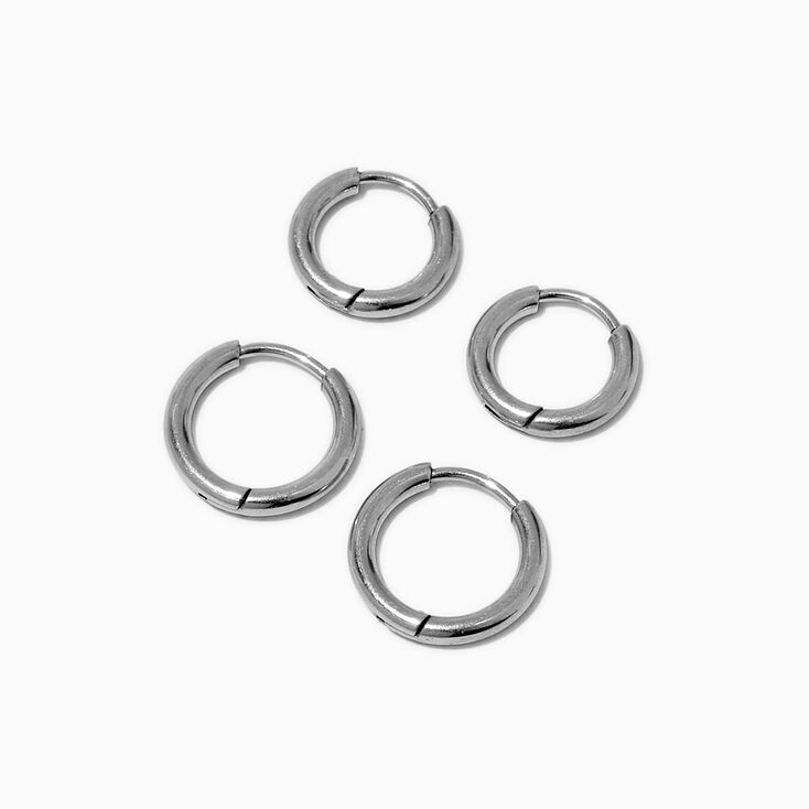 Cr&eacute;oles en acier inoxydable couleur argent&eacute;e - Lot de 2,