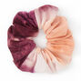 Chouchou tie-dye rose et violet de taille moyenne,