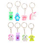 Glitter Animals Best Friends Keychains - 8 Pack,