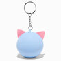 Initial Cat Ears Stress Ball Keychain - K,