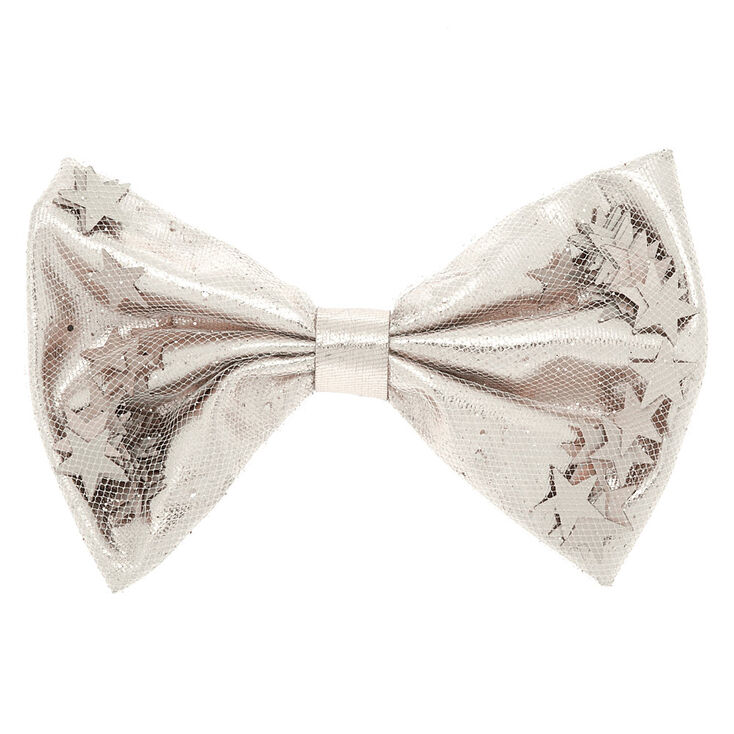 Star Shaker Hair Bow Clip Silver Claire S