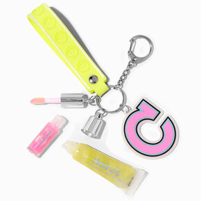 Initial Varsity Lip Gloss Keychain - C,