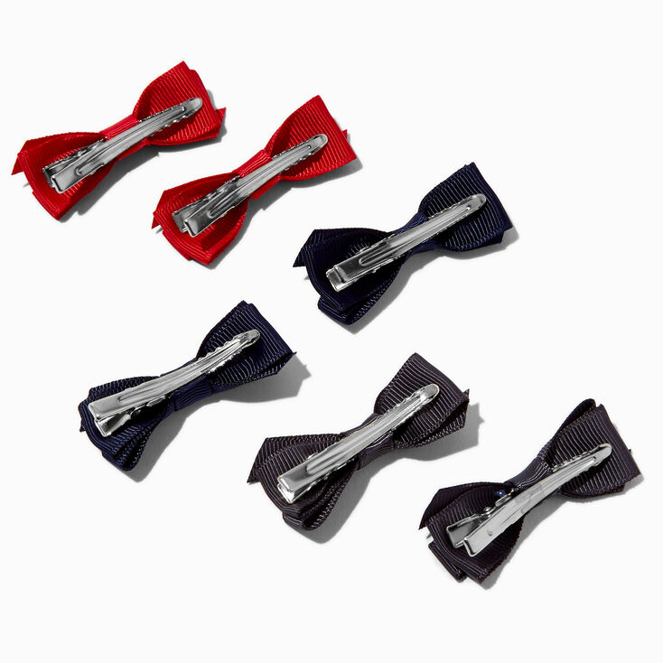 Claire&#39;s Club School Bow Hair Clips - 6 Pack,