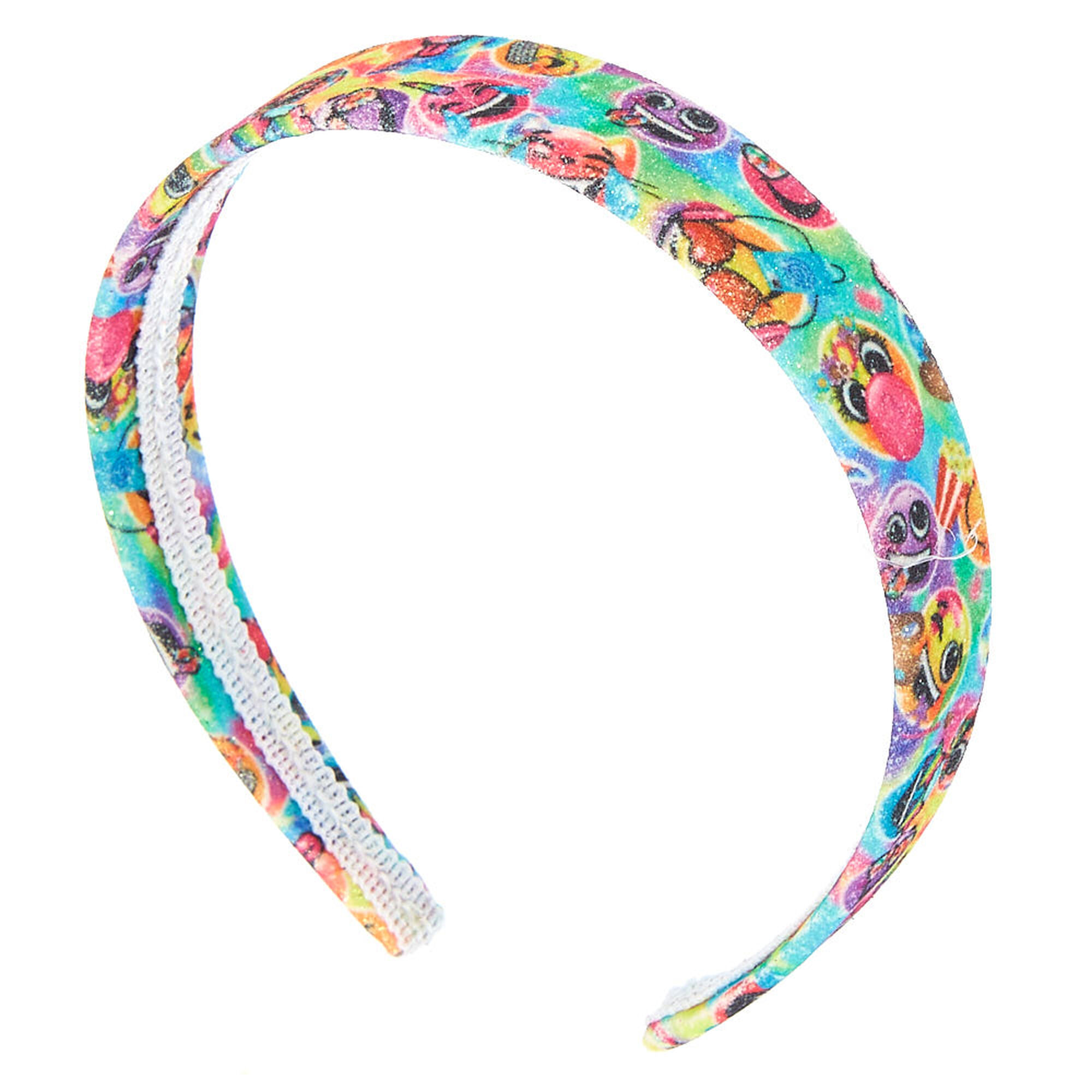 Glitter Rainbow Emoji Headband Claire S Us
