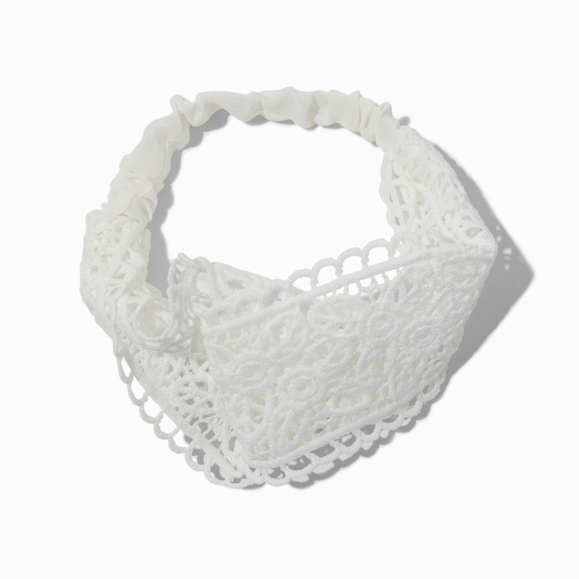 View Claires Lace Flat Headwrap White information