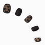Sheer Black Heart Coffin Press On Vegan Faux Nail Set - 24 Pack,