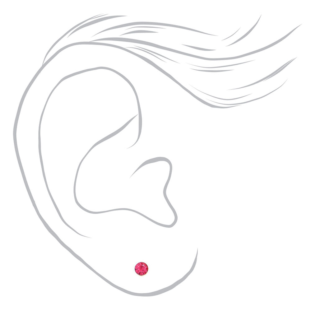 Silver Rainbow Magnetic Stud Earrings - 9 Pack,
